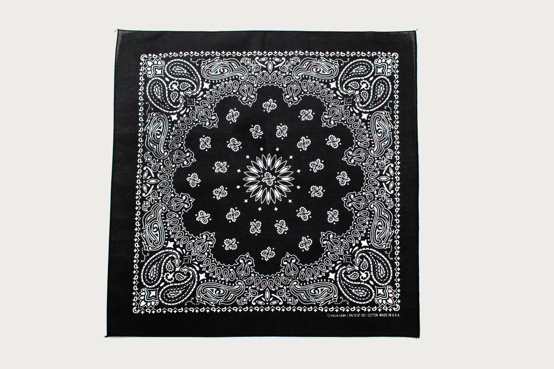 Black Paisley Bandanas - Case - 50 Dozen 18x18