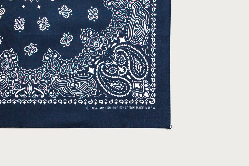 Hav-A-Hank Paisley Bandana - Navy – Heddels