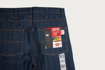 Round House Lot 182 Slim Straight Fit Raw Denim Jeans - Indigo