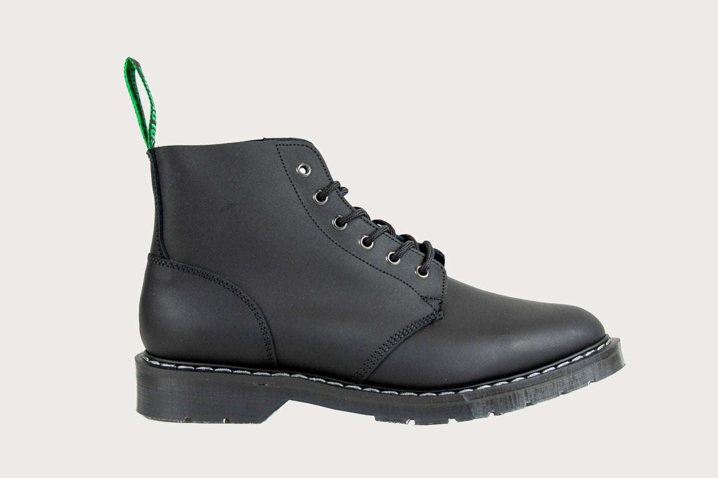 Solovair Astronaut 6-Eye Boot in Black Greasy