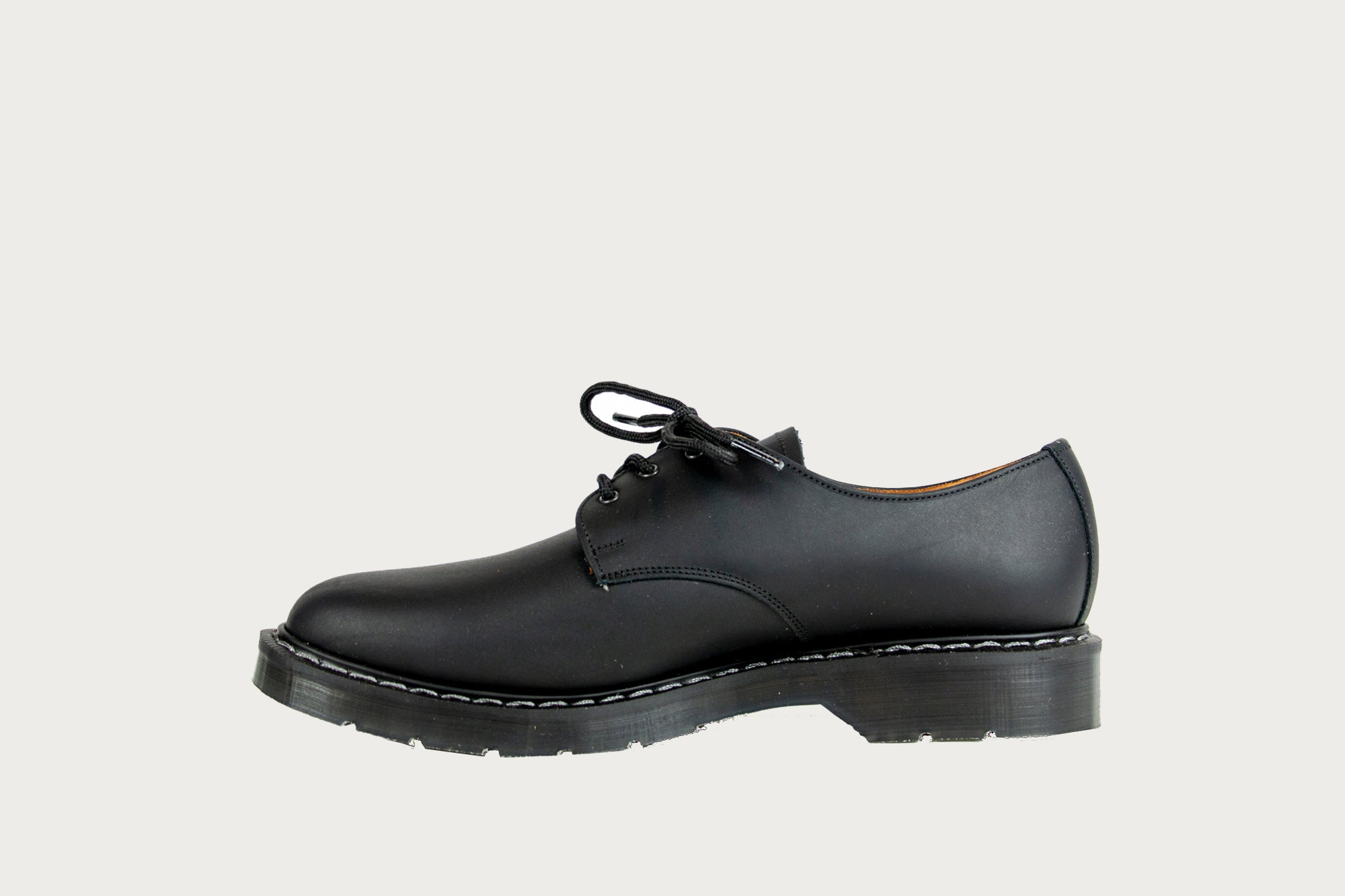 Solovair Gibson 3-Eye Shoe in Black Greasy – Heddels