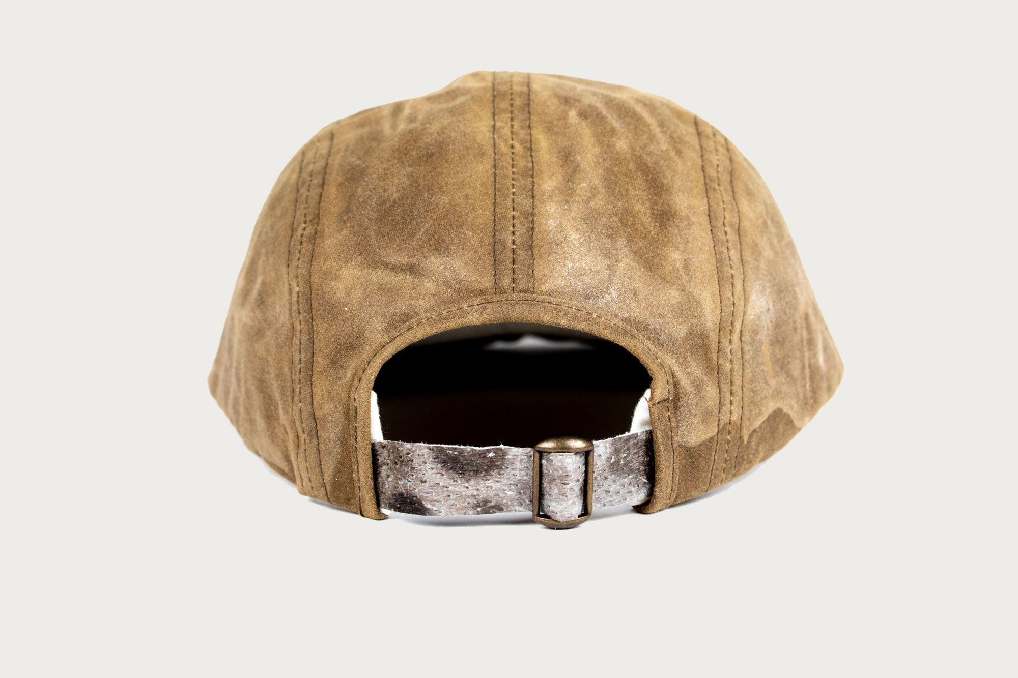 Quint Fishing Cap. Waxed cotton 4 panel cap with front pockets
