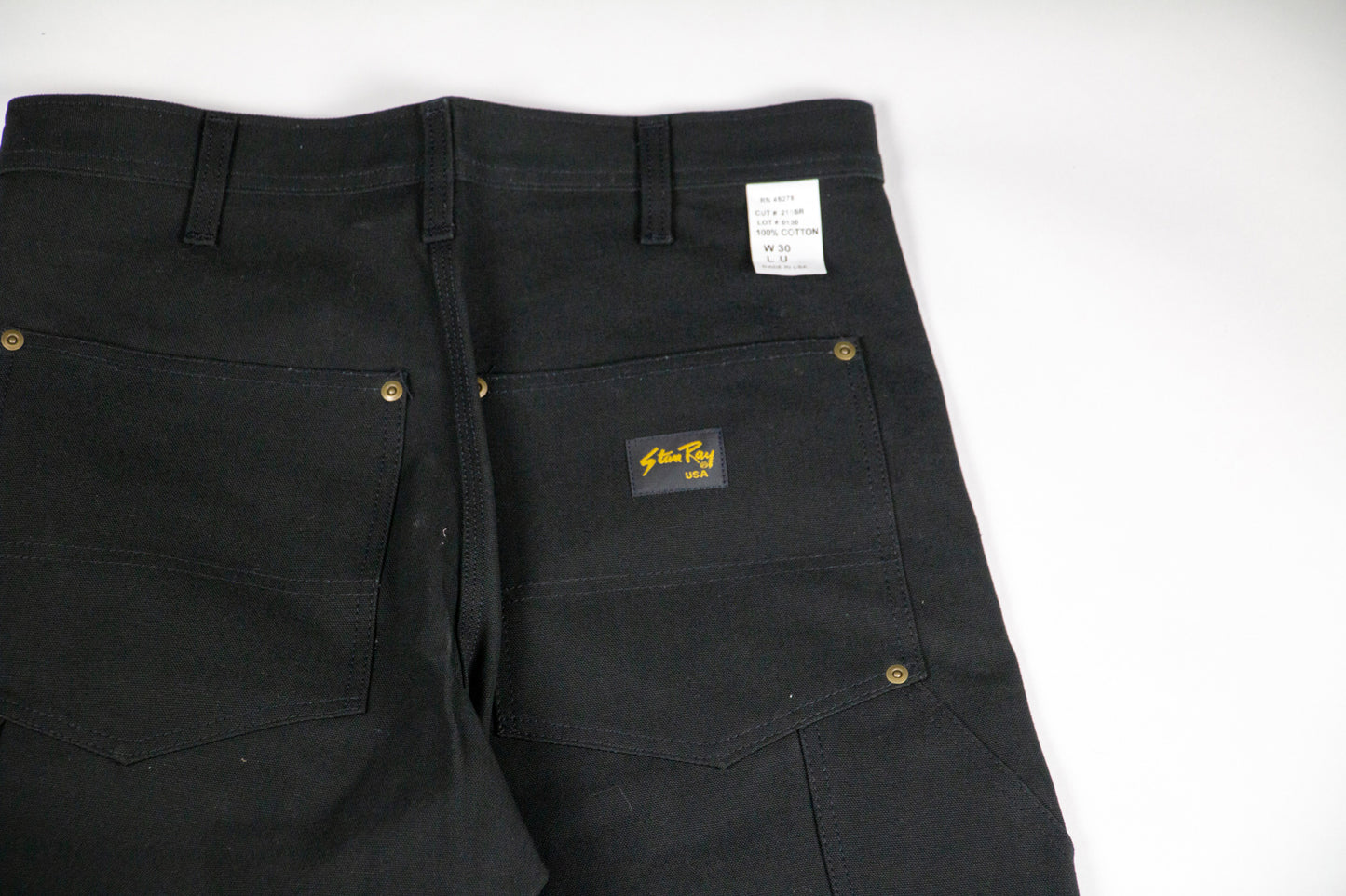 Stan Ray Black Canvas Deadstock Double Knee Original Fit